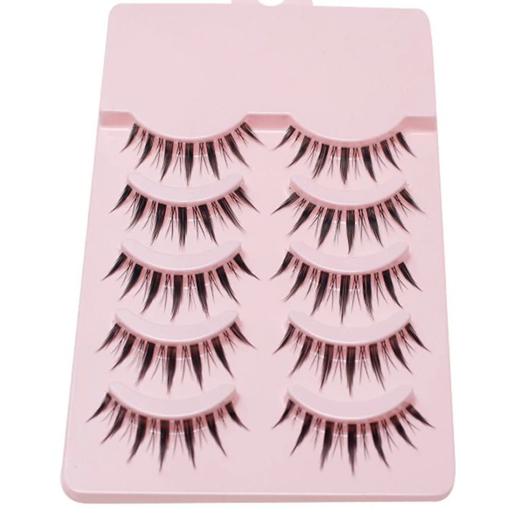 5 Pairs Women Japanese Serious Makeup False Eyelashes Long Thick Natural Beauty Eye Lash Extension DIY Cosmetic Fake Eyelashes