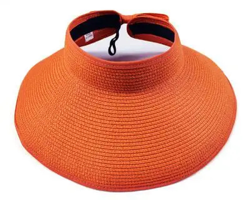 New Spring Summer Visors Cap Foldable Wide Large Brim Sun Hat Beach Hats for Women Straw Hat Wholesale Chapeau