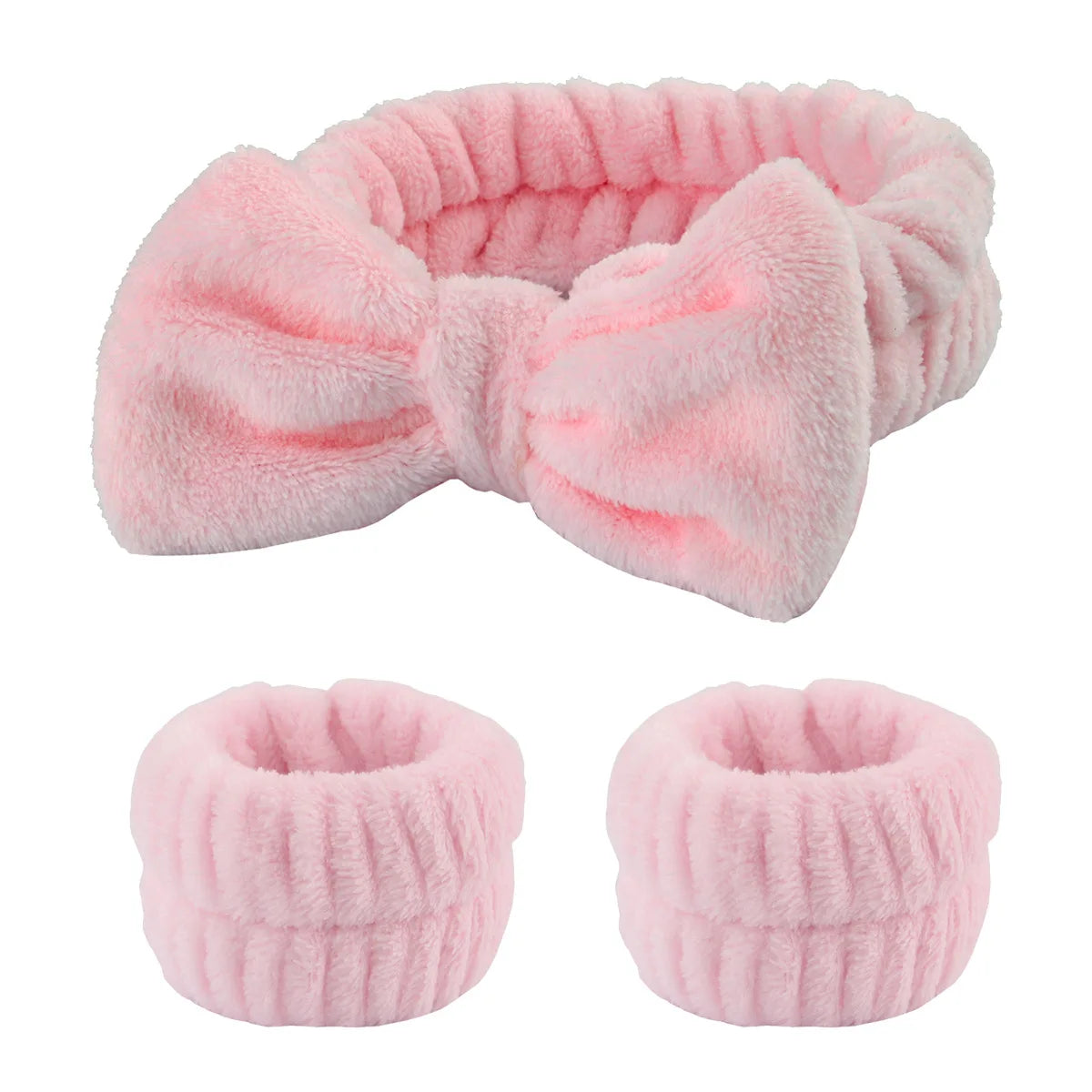 3Pcs Microfiber Spa Headband Wristband Washing Face Makeup Towel Wrist Hair Bands Washband Scrunchies Absorbent Styling Tools