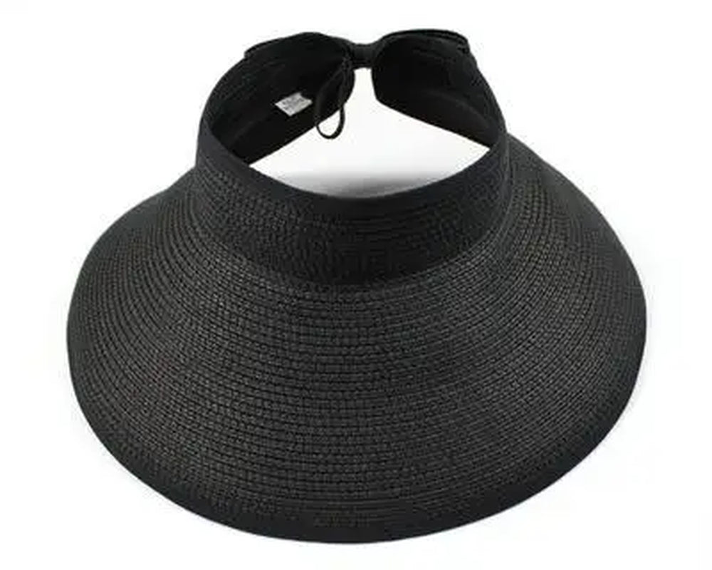 New Spring Summer Visors Cap Foldable Wide Large Brim Sun Hat Beach Hats for Women Straw Hat Wholesale Chapeau