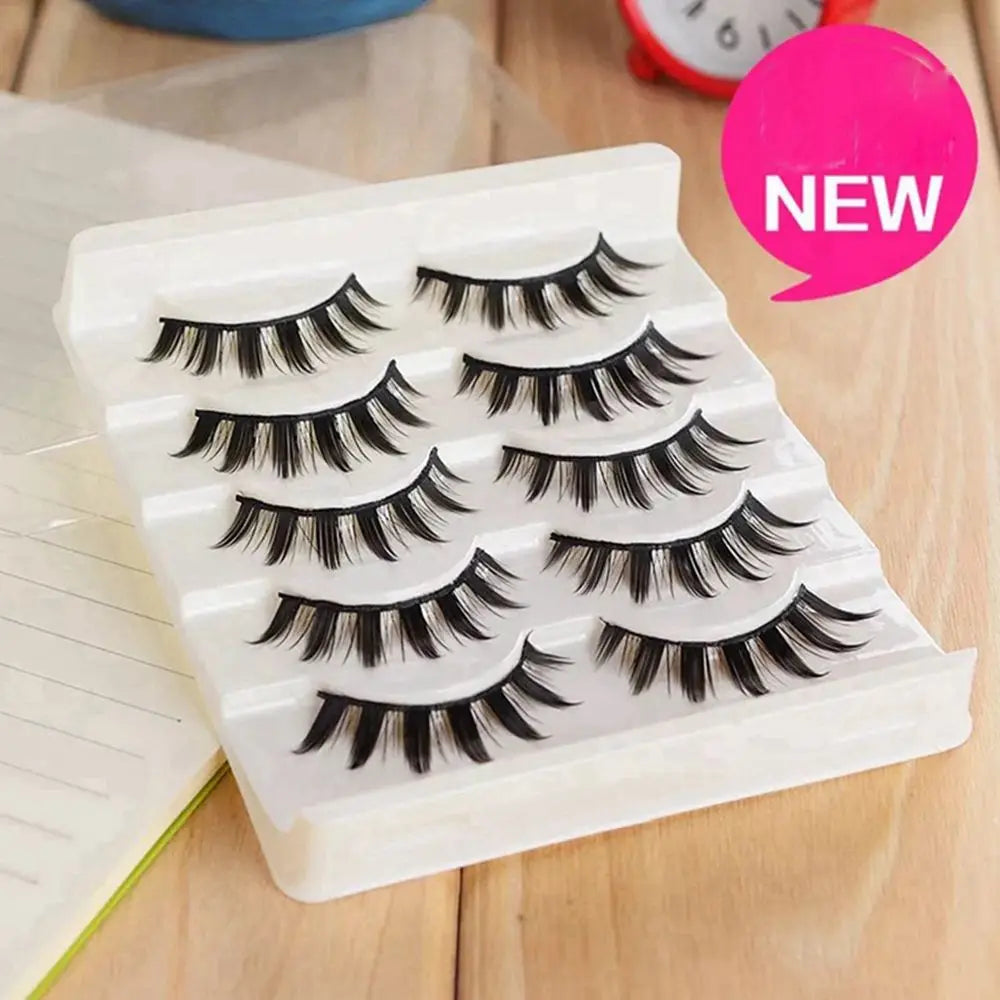 5 Pairs Women Japanese Serious Makeup False Eyelashes Long Thick Natural Beauty Eye Lash Extension DIY Cosmetic Fake Eyelashes