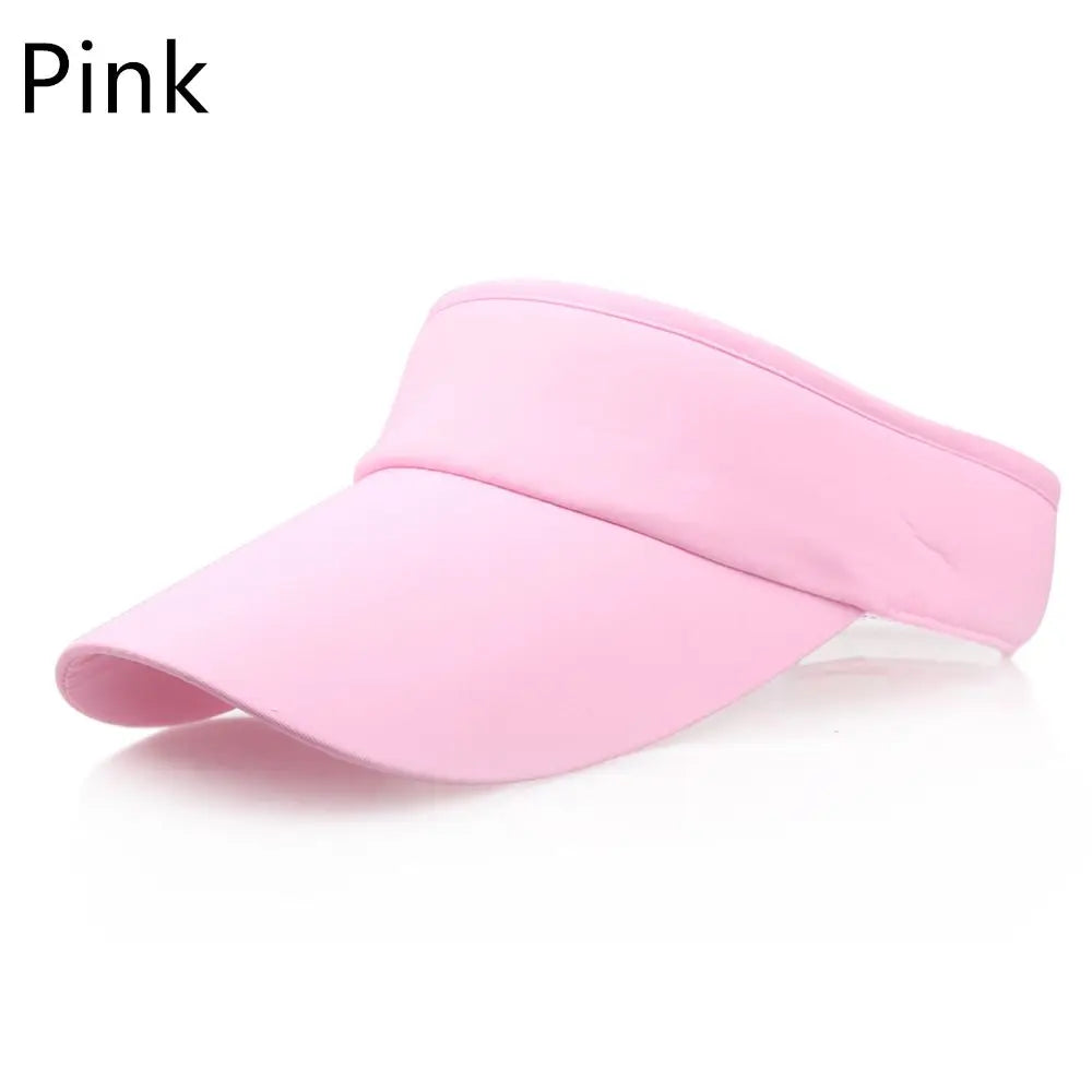 Men Women Hat Vizor Sun Visor Adjustable Sports Tennis Golf Headband Cap Unisex