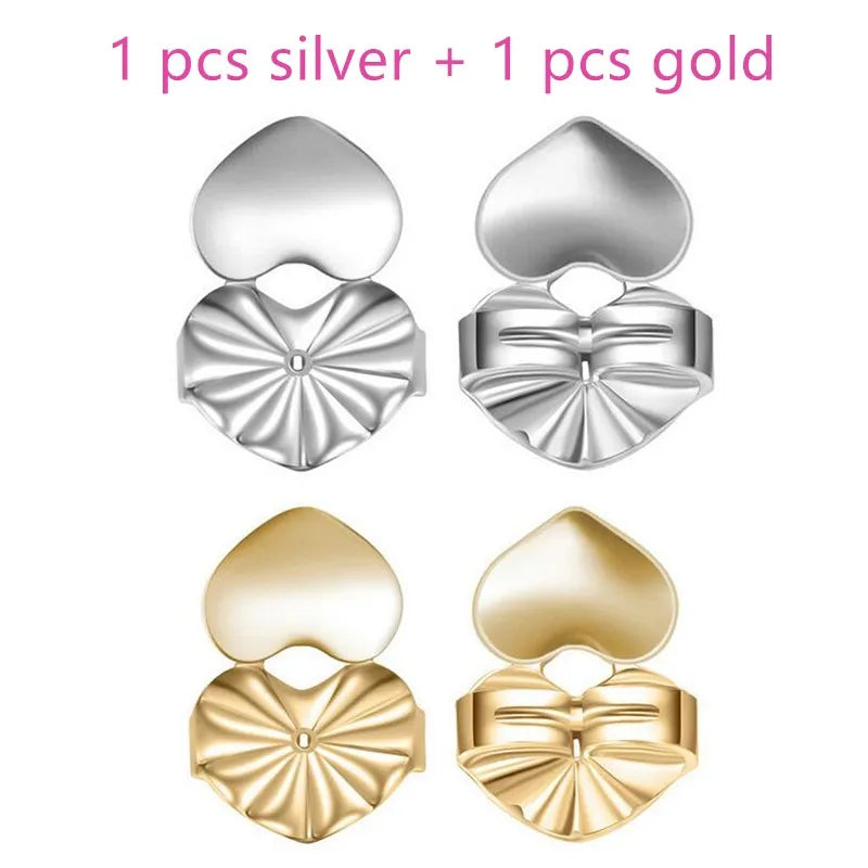 Love Heart Stud Back Lifters Adjustable Earring Lifts Ear Lobe Ster for Ornaments and Accesso Ries M2082