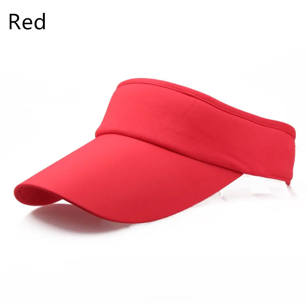 Men Women Hat Vizor Sun Visor Adjustable Sports Tennis Golf Headband Cap Unisex