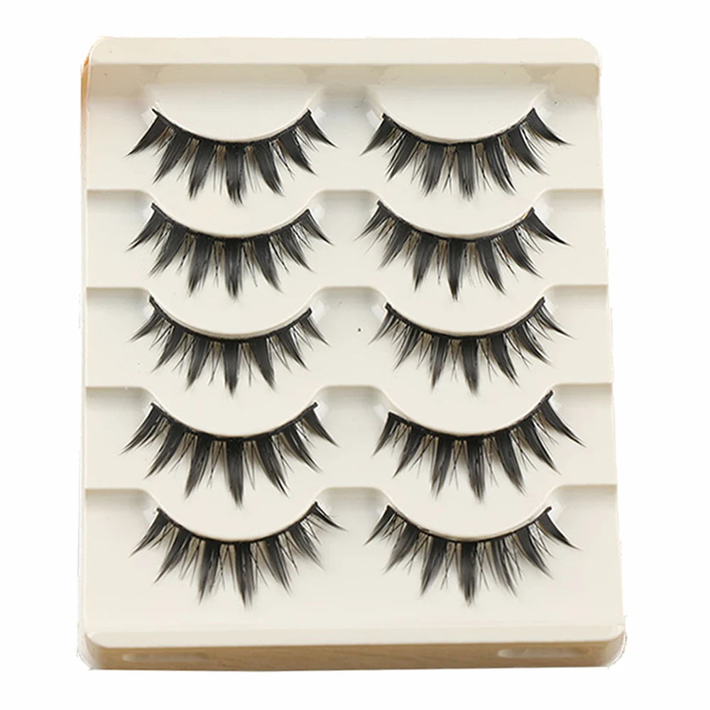 5 Pairs Women Japanese Serious Makeup False Eyelashes Long Thick Natural Beauty Eye Lash Extension DIY Cosmetic Fake Eyelashes