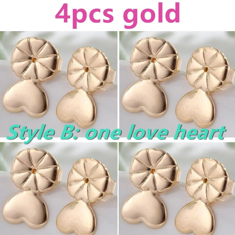 Love Heart Stud Back Lifters Adjustable Earring Lifts Ear Lobe Ster for Ornaments and Accesso Ries M2082