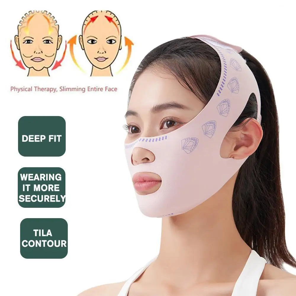 Breathable V Face Band Cheek Lift up Face Thin Mask Reduce Double Chin V-Line Shaping Bandage anti Wrinkle Face Bandage